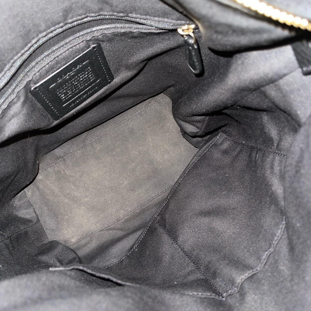 Coach 2818 Val Duffle Black Pebbled Leather Shoulder Crossbody Bag - Picture 10 of 12